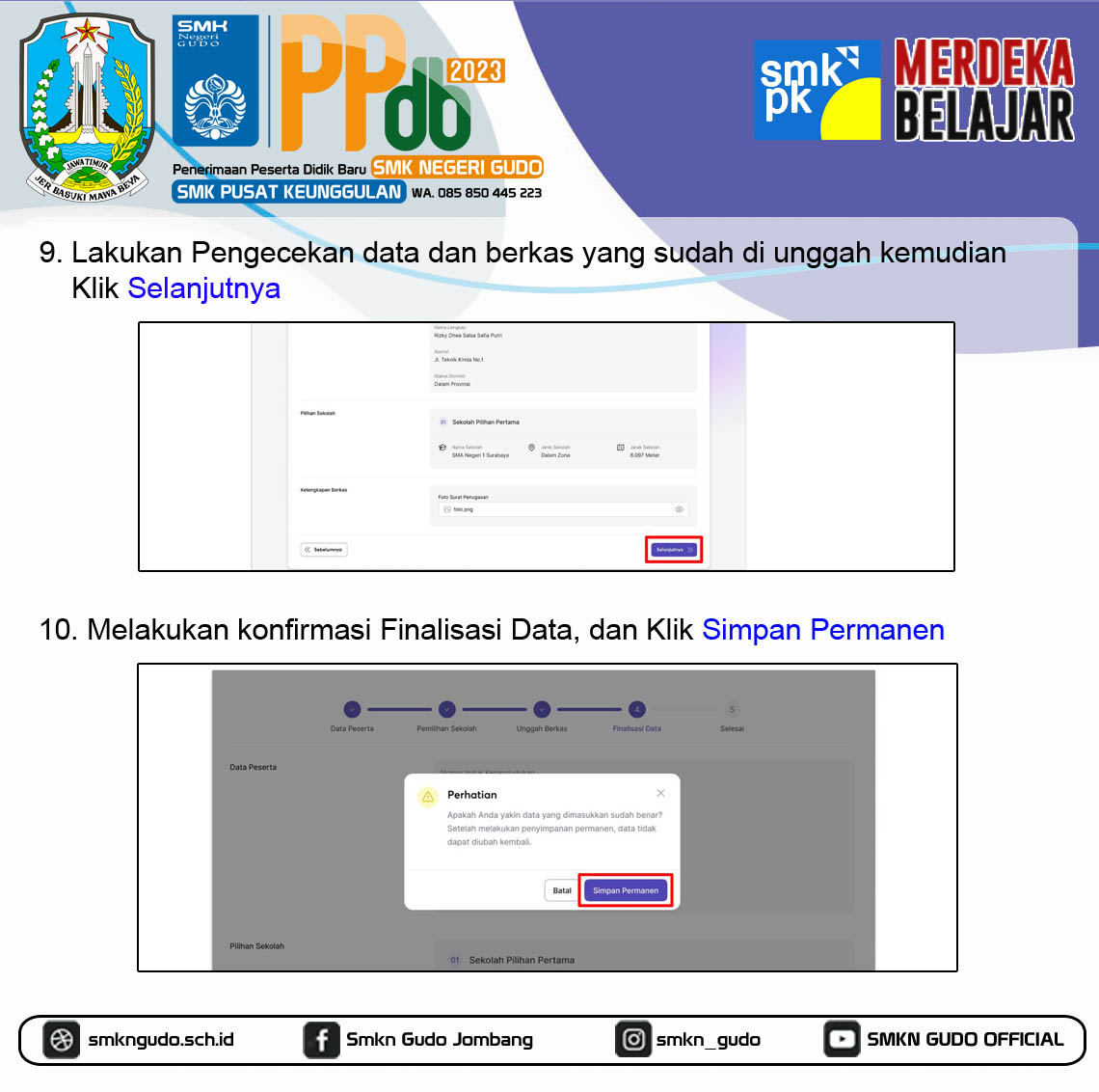 PANDUAN PENDAFTARAN JALUR AFIRMASI PPDB 2023 – SMK NEGERI GUDO